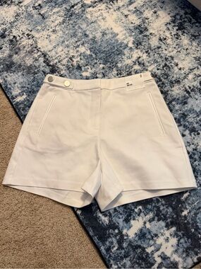 Express High-Waist White Tailored Shorts